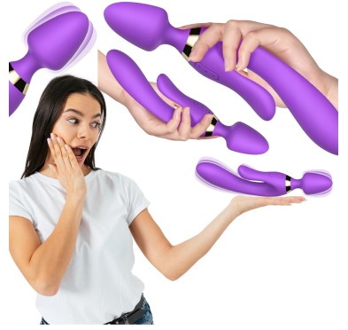 Masażer różdżka wibrator królik 9 trybów 23 cm sex